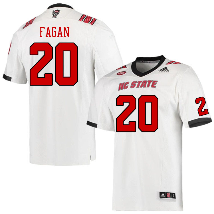 Men #20 Daemon Fagan NC State Wolfpack College Football Jerseys Stitched Sale-White - Click Image to Close